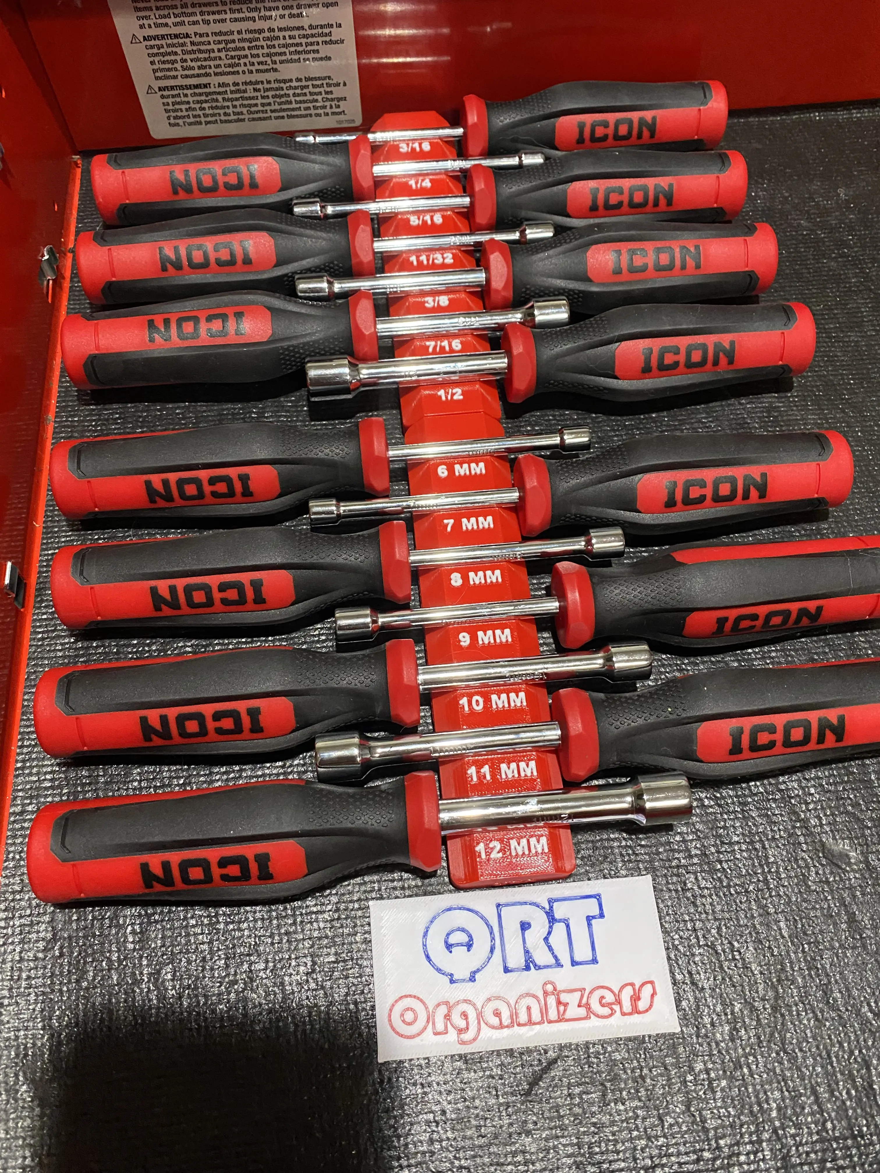 QRT Mag Lock Custom Icon Nut Driver Organizer Rails