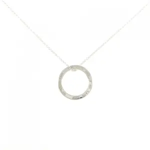 Pre-owned Tiffany & Co. Sterling Silver 925 (Ag925) Small Leather Goods Tiffany 1837 Circle 925 Silver Necklace