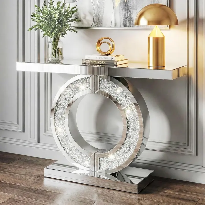slim fit dress slacks Luxury Gold Mirrored Dressing Table With Drawers