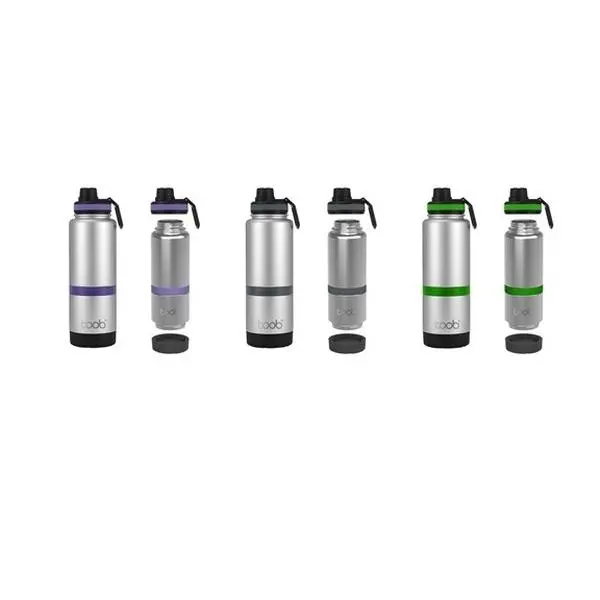 Double Wall Toob 25 oz Vacuum Insulated Bottle with 24 Hour Cold Retention Dishwasher Safe in Purple Green or Charcoal