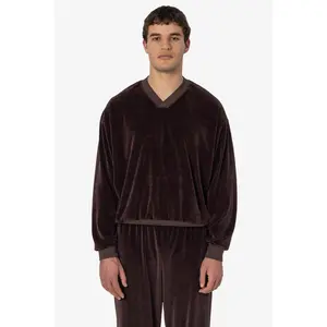 VLR56GD - Garment Dye Velour V-neck Sweatshirt