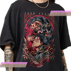 Eren Yeager Shirt Eren Yeager Anime Shirt Shirtanime Lovers Shirtanime  Comprehensive Unisex Collection: T-shirts, Sweatshirts, Hoodies