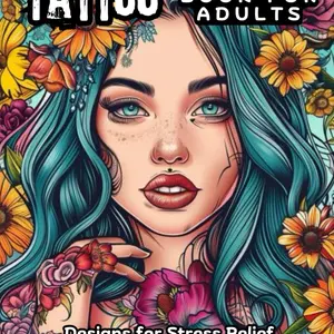 Tattoo Coloring Book for Adults: Designs for Stress Relief, Anxiety, Relaxation, and Creativity - Traditional, Vintage, Modern, and Old School Sketches for Beginners and Professionals, Men and Women Paperback
