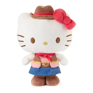 GUND Sanrio Hello Kitty Cowgirl 9.5in Stuffed Toy, Cuddly Doll Gift, Soft Huggable Stuffedtoy, Cute Stuffed Animals