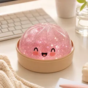 Cute Squishy Bun Toy, Soft Squeeze Stress Relief Fidget Toy for All Ages