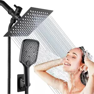 High-Pressure Handheld Shower Head Set, Large Water Flow, Wall-Mounted Modern Rain Design, Luxury Bath Experience, Shower Accessories, Shower Water Equipment, Handheld Shower Attachment