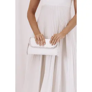 Allegra Pearl Handbag - White