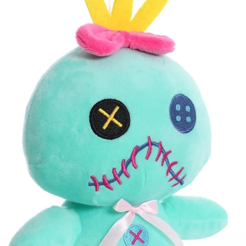 Scrump Plush Toys Pendant Cartoon Lilo and Stitch Plush Toys Soft Stuffed Kawaii Green Doll Xmas Gift For Boys