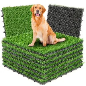 27pcs 12"x12" Artificial Grass Tiles - Pet Friendly Interlocking Turf for Indoor/Outdoor Use, Easy Installation & Low Maintenance #PetFriendly #DIYGarden #PatioDecor