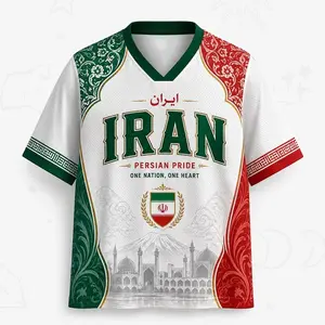 Custom Iran Mesh Jersey, Personalized Persian Pride Football Shirt, Iran Flag Jersey, Custom Name Number Gift