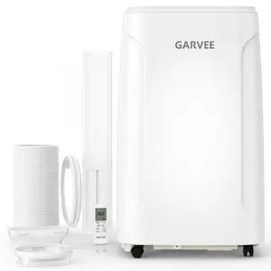 Portable Air Conditioner 14,000 BTU, Dehumidifier, Fan with Remote Control, Quiet Floor AC Unit Cools Up to 750 Sq Ft, LED Touch Panel/Installation Kits for Bedroom Home Office