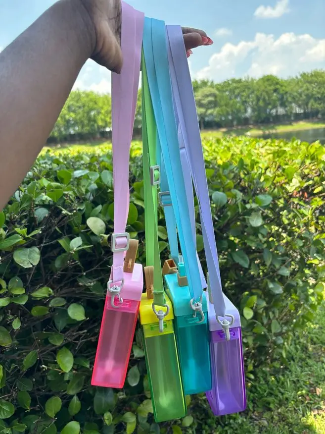 ButteredBody | Popsicle Cup Canteen Purse Drink Holder Water Bottle Strap Tumbler Purse Summer Toys Beach Pool Fun Fruits Kids Adult Coachella Party Rave Beach Girls Boy Colorful Drinkware Mug
