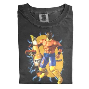 The Vintage Wrestling Comfort Color Shirt, Luchador Tiger Sweatshirt, Retro Beer Shirt, Corona Beer Shirt, Muscle Shirt, 80s Action Shirt, Gamer Gift for Men, Gift for Women, Crew Neck T-shirt, Trending T-shirt