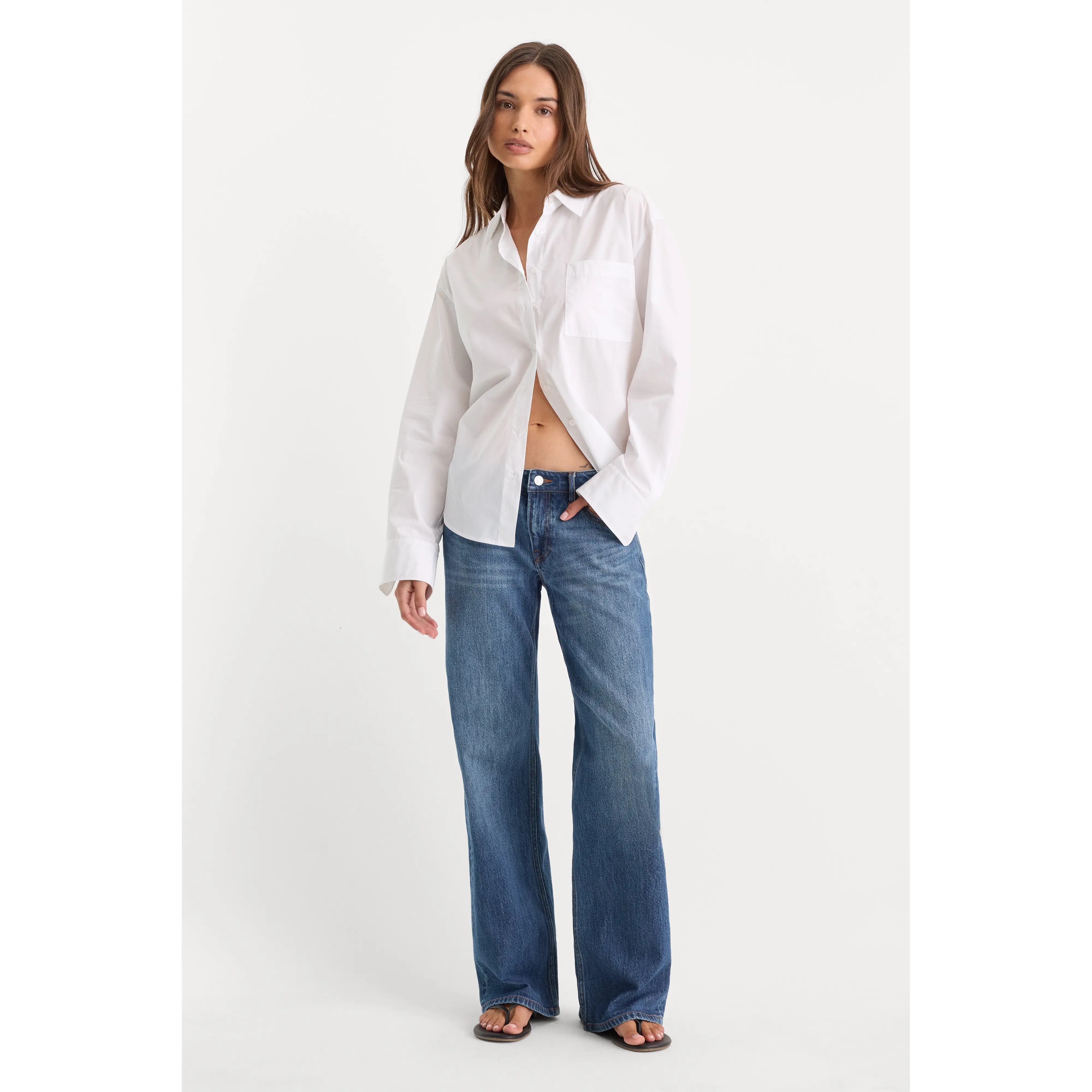VINTAGE LOW LOOSE JEANS | INDIGO1291