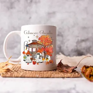 Gilmore Ghouls Cute Retro Halloween Mug, Gilmore Stars Hollow Autumn Mug, Where You Lead I Will Follow Mug, Autumn Gilmore Mug, Fall Mug Drinkware