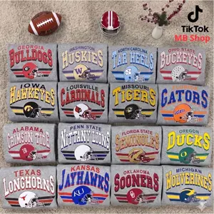 Vintage College Sports Sweatshirt | Football Helmet Graphic Shirt | Retro Streetwear | Sport Grey Color