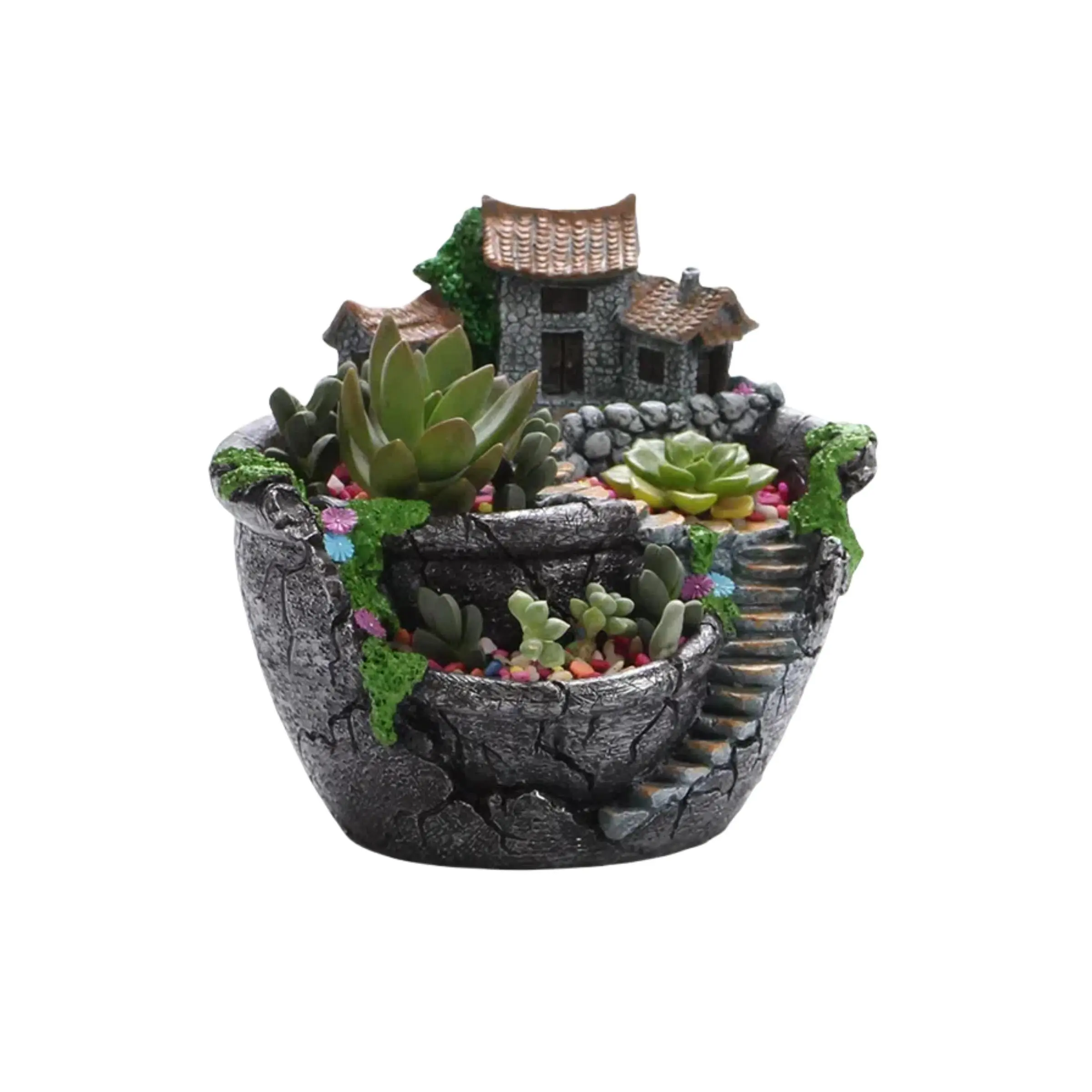 Creative Succulent Pot, Decorative Garden Pots, Trailing Succulents, 3 Layer Air Garden Design Flower Pot, Breathable Hanging Design Succulent Planter, Balcony Window Sill Small Apartment Green Plant Micro Landscape