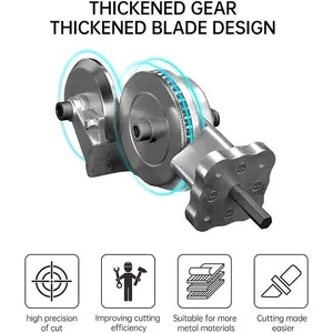 Drifop Electric Drill Sheet Cutter Metal Punch Shear Attachment with Serrated Wheel for Iron Whiteboard Steel Copper Aluminum 0.2-1mm