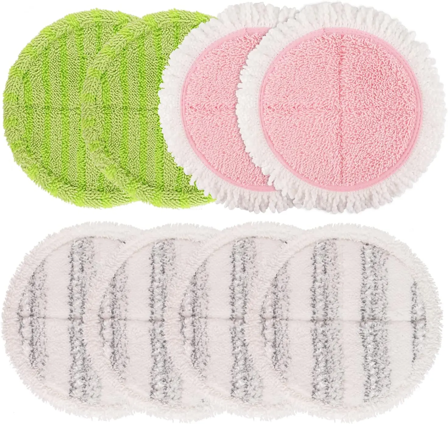 Electric Mop Replacement Pads 8 Pack – 6.3" Spin Mop Pads for Cordless Electric Mops, Reusable Floor Cleaning Pads