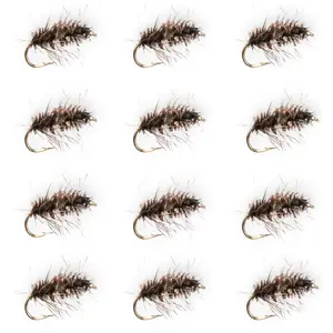 Floating Feather Supply Griffith's Gnat Fly 12 Pack – Midge Cluster Dry Size 16-22
