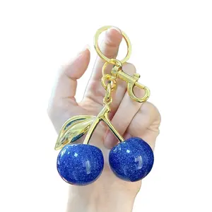 Cherry Design Keychain for Women & Girls Durable Alloy Bag Charm Trendy All-Match Accessory Perfect Birthday Christmas Gift Fashionable Keyholder