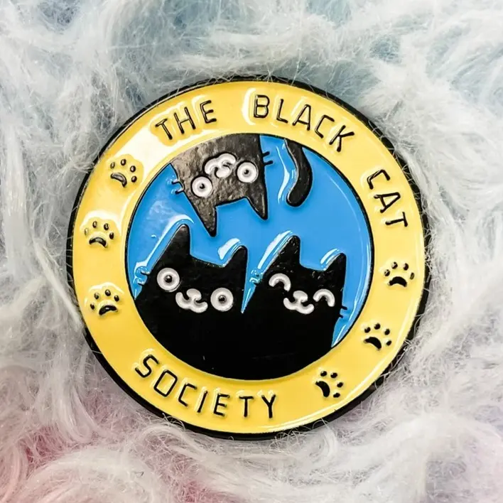 Black Cat Society Enamel Pin Black Cat Society Enamel Pin
