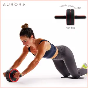 Ab Roller Smooth Glide Non-Slip Abdominal Workout Tool for Core Strength Training with Stable Non-Slip Knee Pad Cushion