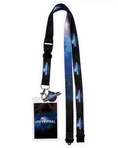 Universal Film Production Company Lanyard Breakaway ID Badge Holder Keychain