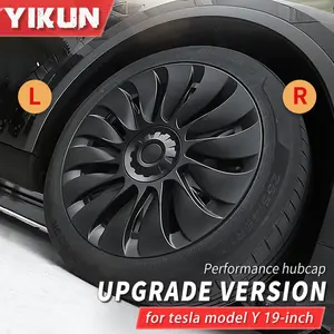 YIKUN 4PCS Wheel Cover for Tesla Model Y 19 Inch Performance Replacement Hubcap Full Cover  Rim Accessories for Car 2020-2024 2023