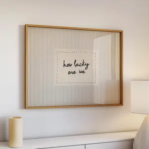How Lucky Are We Print: Inspirational Hand-Drawn Poster, Home and Office Decor (No Frame)