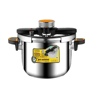 Stainless Steel Induction Pressure Cooker with Lid, Multi-functional Large Capacity Household Pot with Handle, Kitchen Cookware for Electric Stove & Gas Stove