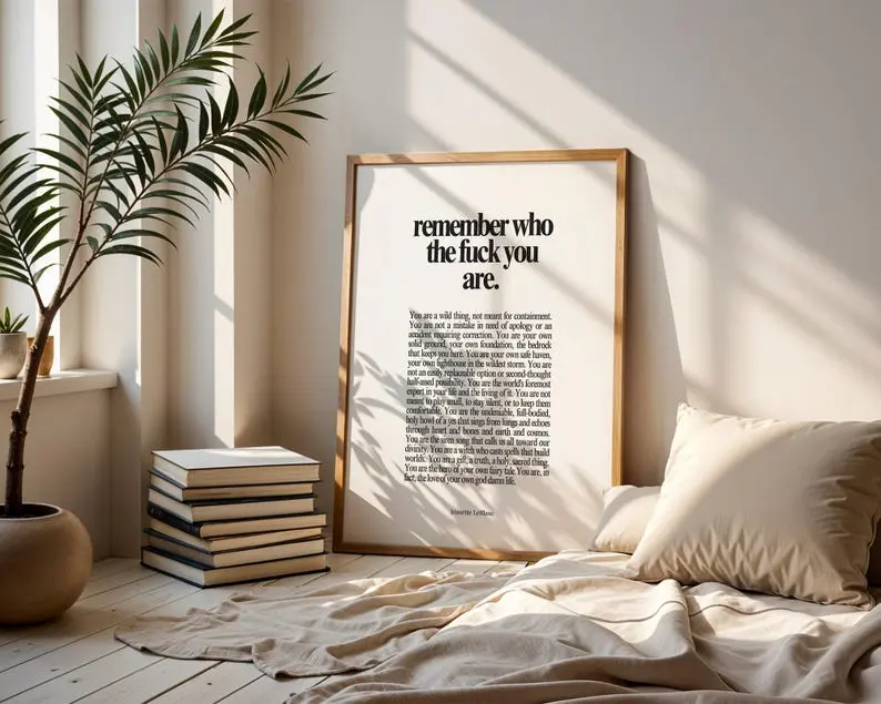 Daily affirmations wall art print | Self-trust reminder | Breakup, divorce, situationship poster
