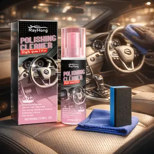 Car Interior Polishing Cleaner  Auto Detailer Waterless Car Wash Agent All Purpose Car Cleaner For Rubber Leather Plastic 100ml