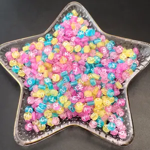 Colorful Alphabet Beads DIY Handmade Accessories Customizable Personalized Children's Fun Versatile Decorative Loose Beads