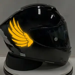 1PAIR Reflective Wing-shaped Motorcycle Stickers, Motorcycle Custom, Waterproof, Durable, Self-adhesive, Suitable for Motorcycle Body Scratches, Block Helmet Exterior, Personalized Decorative Decals, Cycling Enthusiasts