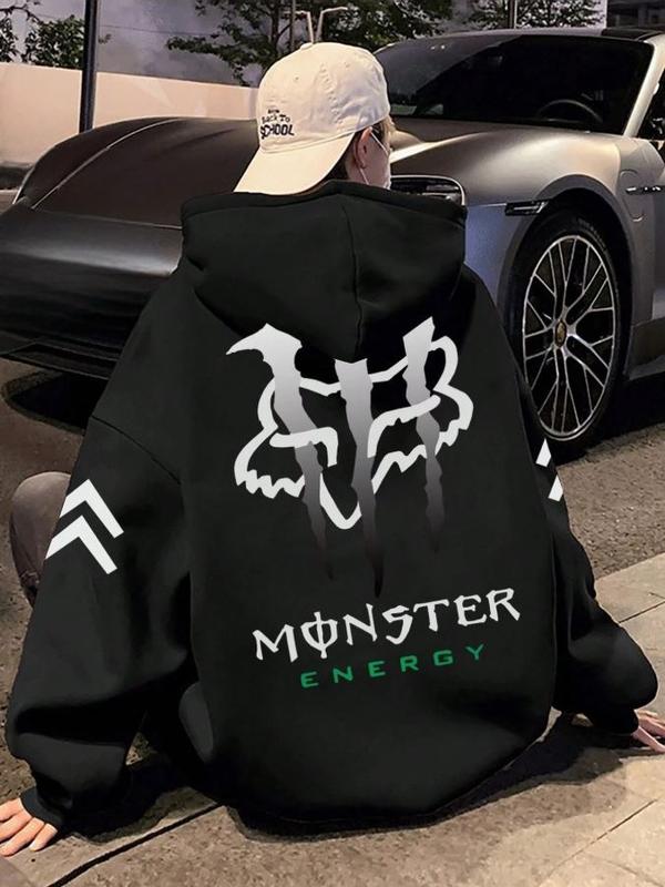 Black and Gray Multicolor Monster Energy Claw Streetwear Hoodie, Graphic Racing Crossover Pullover, Motocross Hip Hop, Unisex Casual, Fullsize S-5XL 50/50 Cotton/Polyester Blend, Drift & Motorsport Lifestyle Apparel