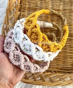Handmade Boho Macrame Headband -- festival wear, casual, every day, cotton