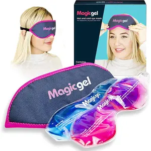 2 Pack Cooling Eye Mask for Sleeping Reuable Cold & Hot Eye Compress with Adjustable Strap Eye Ice Pack for Migraine, Styes, Blepharitis, MGD & Tired Eyes