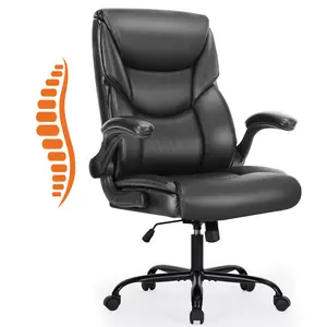 Leather Office Chair, PU Home Computer Desk Chairs with Ergonomic Back Support, 360°Swivel Free，Small Gmaing Chair with Wheels and Adjustable Armrests, for Short People Use