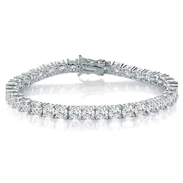 GEMSME 4MM Tennis Bracelet& Ankle 6-8.5 Inches 18K Golden Plated for Women Men Perfect Hip Hop, Rappers, Party Girlfriend Boyfriend Birthday Gift