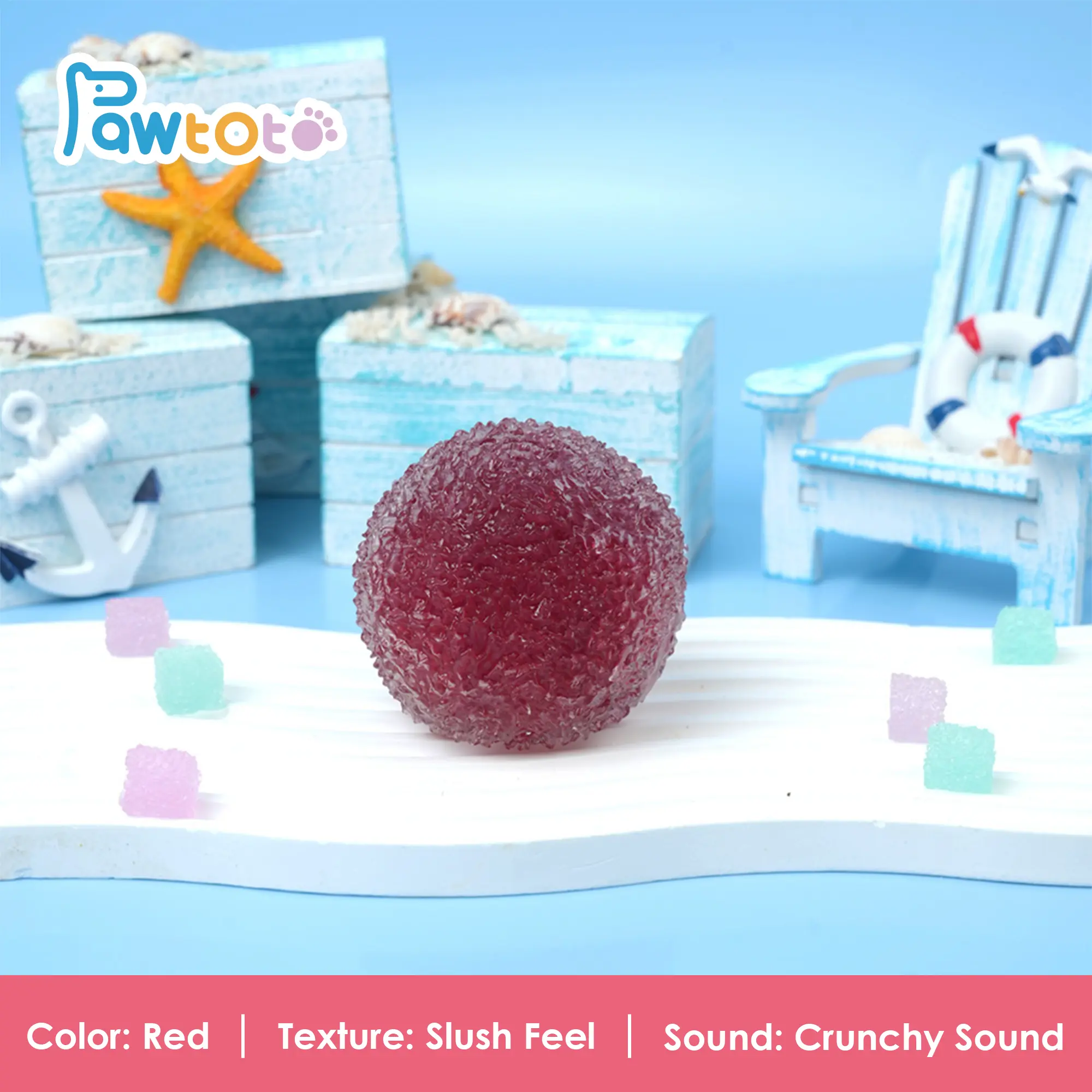 Red (Slush Feel,Crunchy Sound)