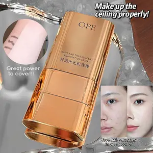 Portable Double-ended Foundation Stick  Brush for On-the-go Touch-up Buildable Coverage Natural Finish Long-lasting Makeup