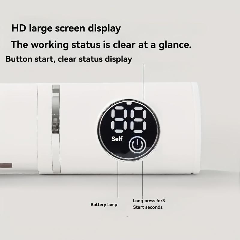 [Smart UV Toothbrush Sanitizer] 1pc Automatic Dual Sterilizer Smart UV Toothbrush Sanitizer - Wall-Mounted with Power Display, Rechargeable 1200mAh Lithium Polymer Battery, USB Charging, ≤36V for Bathroom Use