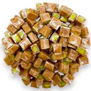Green Apple Filled Caramel Cubes \u20131.5 lbs Luxurious Gourmet Experience of Sweet and Tangy Apple -Individually Wrapped Soft Silky Caramel Chews(24 oz)
