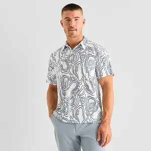 Men’s Quick Dry Performance Polo Shirt Cooling Stretch Golf Casual Tee