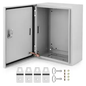 Garvee Upgraded NEMA 4X Steel Electrical Junction Box – IP66 Waterproof & Dustproof Enclosure – Global Lockable Project Box with Mounting Plate – Outdoor/Indoor Use – Multiple Sizes