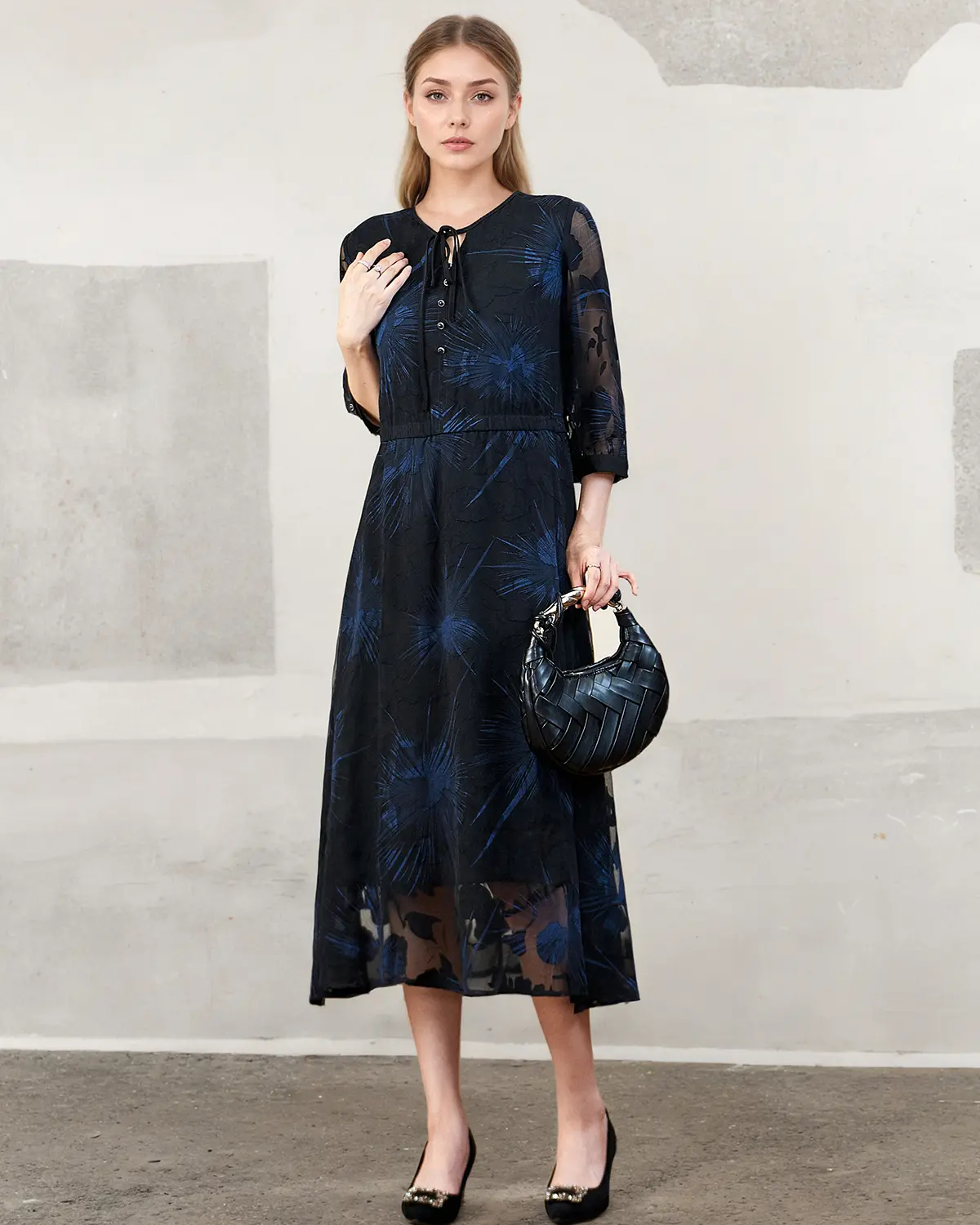 Women's 3/4 Sleeve Floral Dress Lace Mesh Double Layer Flowy Midi Dress Vacation Holiday AF-LQ87948 - TikTok Shop Women's 3/4 Sleeve Floral Dress Lace Mesh Double Layer Flowy Midi Dress Vacation Holiday AF-LQ87948 - TikTok Shop