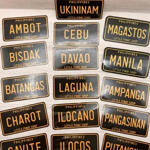 2 Filipino License Plate Stickers | Pinoy Slang & Province Waterproof Vinyl Stickers | Choose your Stickers