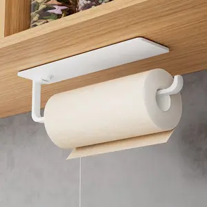 SUS304 Stainless Steel Adhesive Under-Cabinet Paper Towel Holder - No-Drill Wall Mount, 13-in, Space-Saving, Easy Installation, Apartment Accessories for Apartments, Kitchens, RVs (Fits Rolls, Plastic Wrap) - Shipping Included, Accessories For Apartment