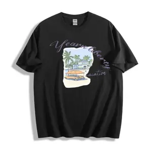 Generic Brand Summer Vacation Shirt, Yearn Liberty Retro Car Beach T-Shirt, Coastal Getaway Graphic Tee, 2026 Summer Casual Tops for Men Women